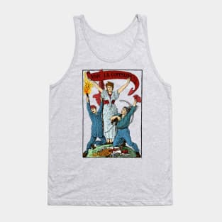 Vive La Commune Walter Crane Recolored - Historical, Paris Commune, Socialist, Leftist Tank Top